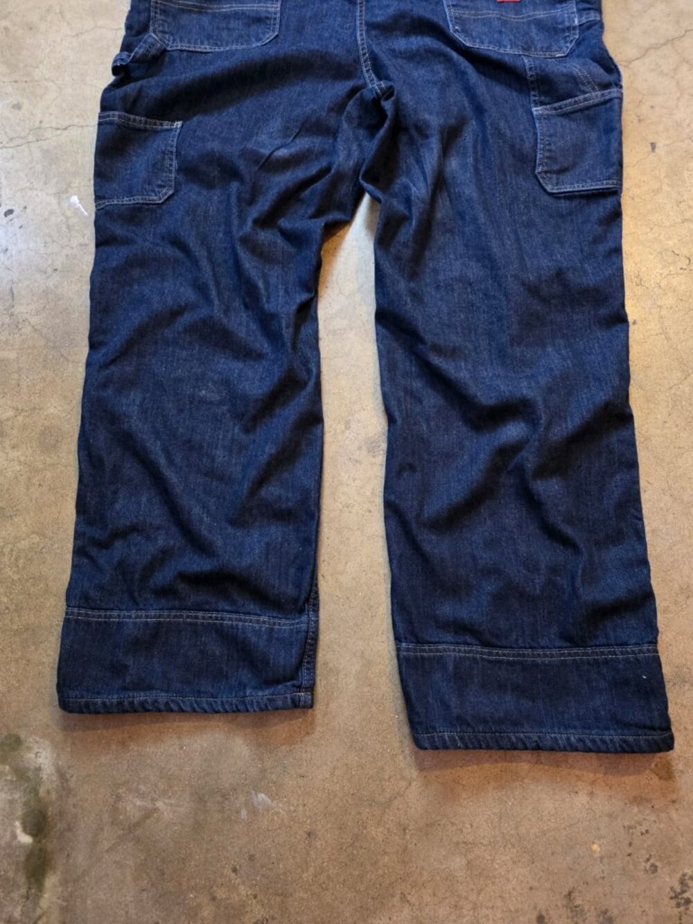 Dickies Denim Bib Overalls Blue Carpenter Work Size 8W L30 Cotton Durable - Picture 10 of 15